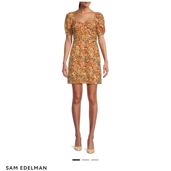 Sam Edelman Pink Puff Sleeve Sundress - Picture 1 of 6